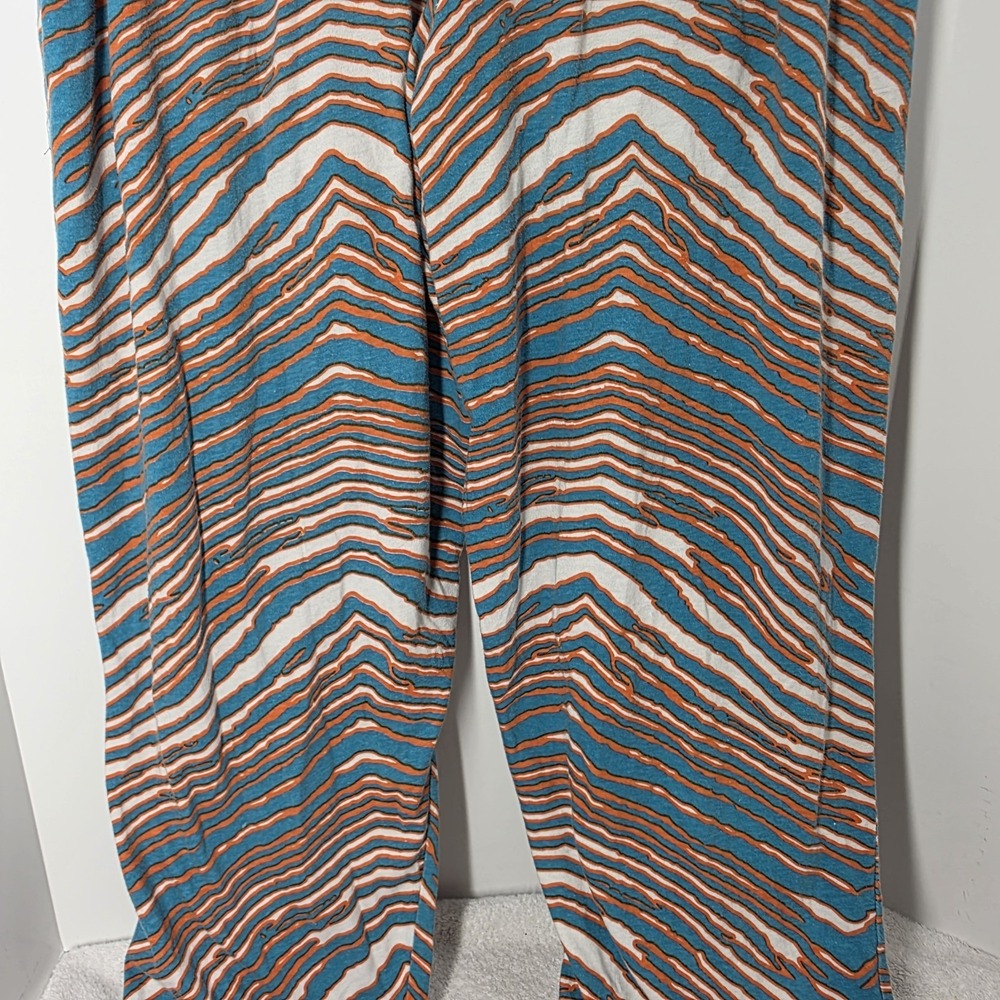 Vintage Miami Dolphins Zubaz Men's XL Pants NFL Zebra Stripes Drawstring USA - Picture 9 of 13